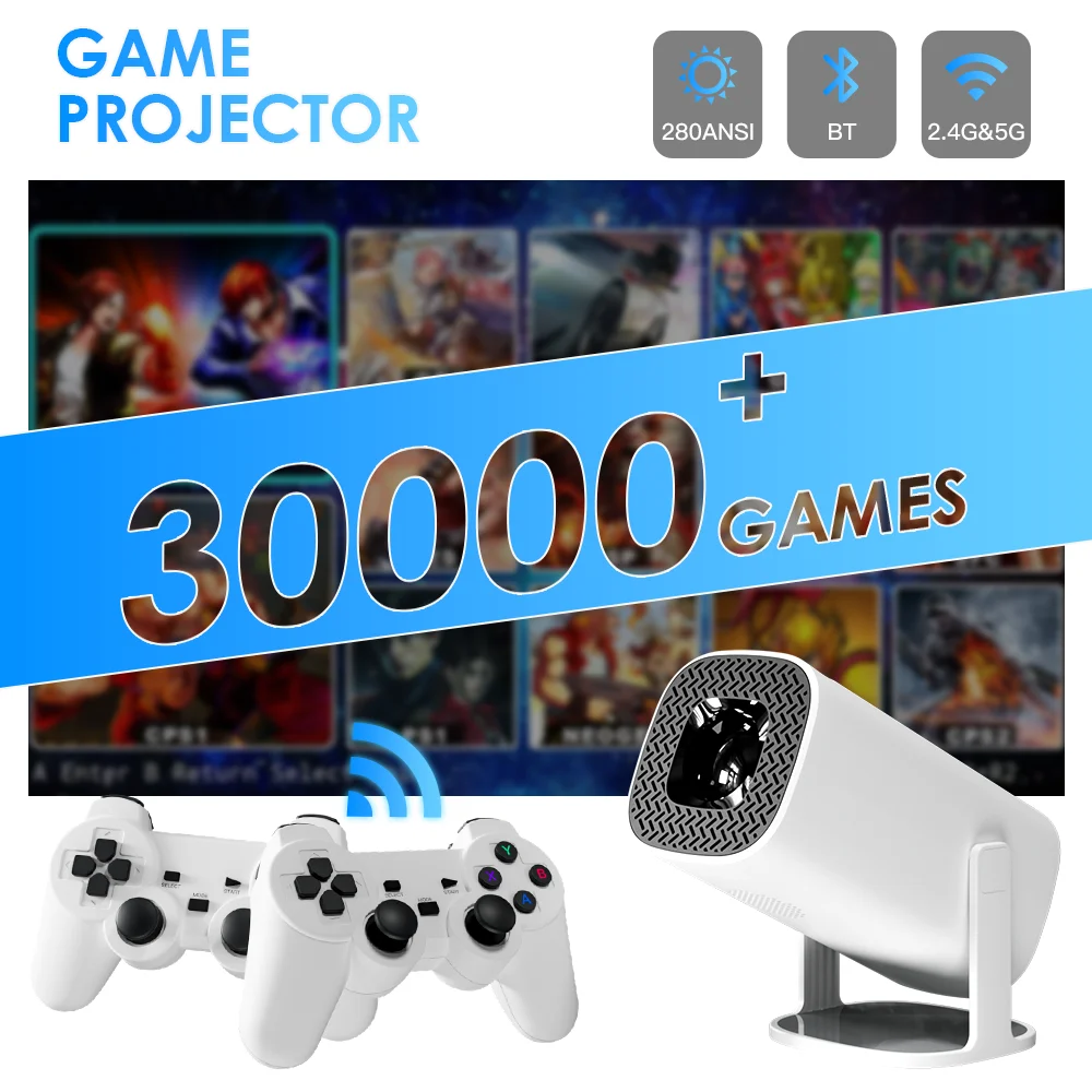 P30MAX Proyector Portátil Android 11 720p Inalámbrico Control Juegos - imagen 3