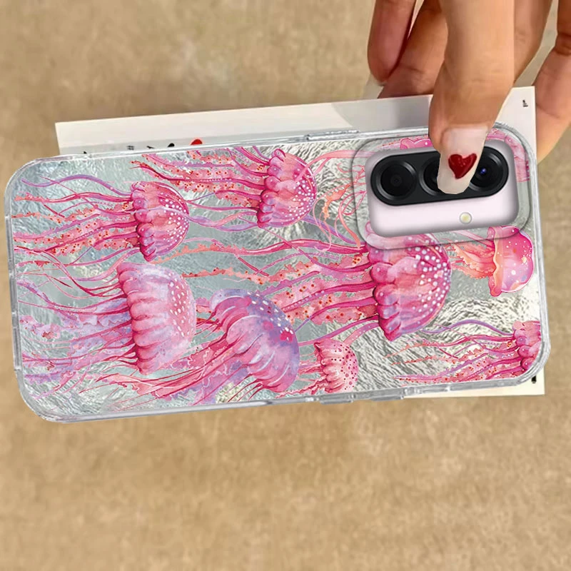 Para Samsung Galaxy A56 A16 A26 A36 A06 A55 A35 A25 A15 A12 A32 A22 A14 A54 M22 M12 5G Medusa rosa océánica funda de teléfono de moda - imagen 5