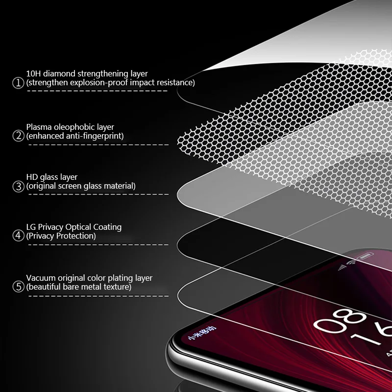 4 Uds vidrio de privacidad para Redmi Note 13 12 11 10 9 8 Pro Plus 5G Protector de pantalla antiespía para Redmi Note 11S 10S 9S 7 9C 9A vidrio - imagen 4