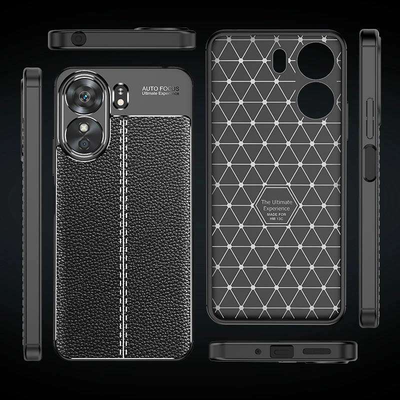 Funda de cuero suave a prueba de golpes para Xiaomi Poco C65, cubierta trasera para teléfono, TPU - imagen 2