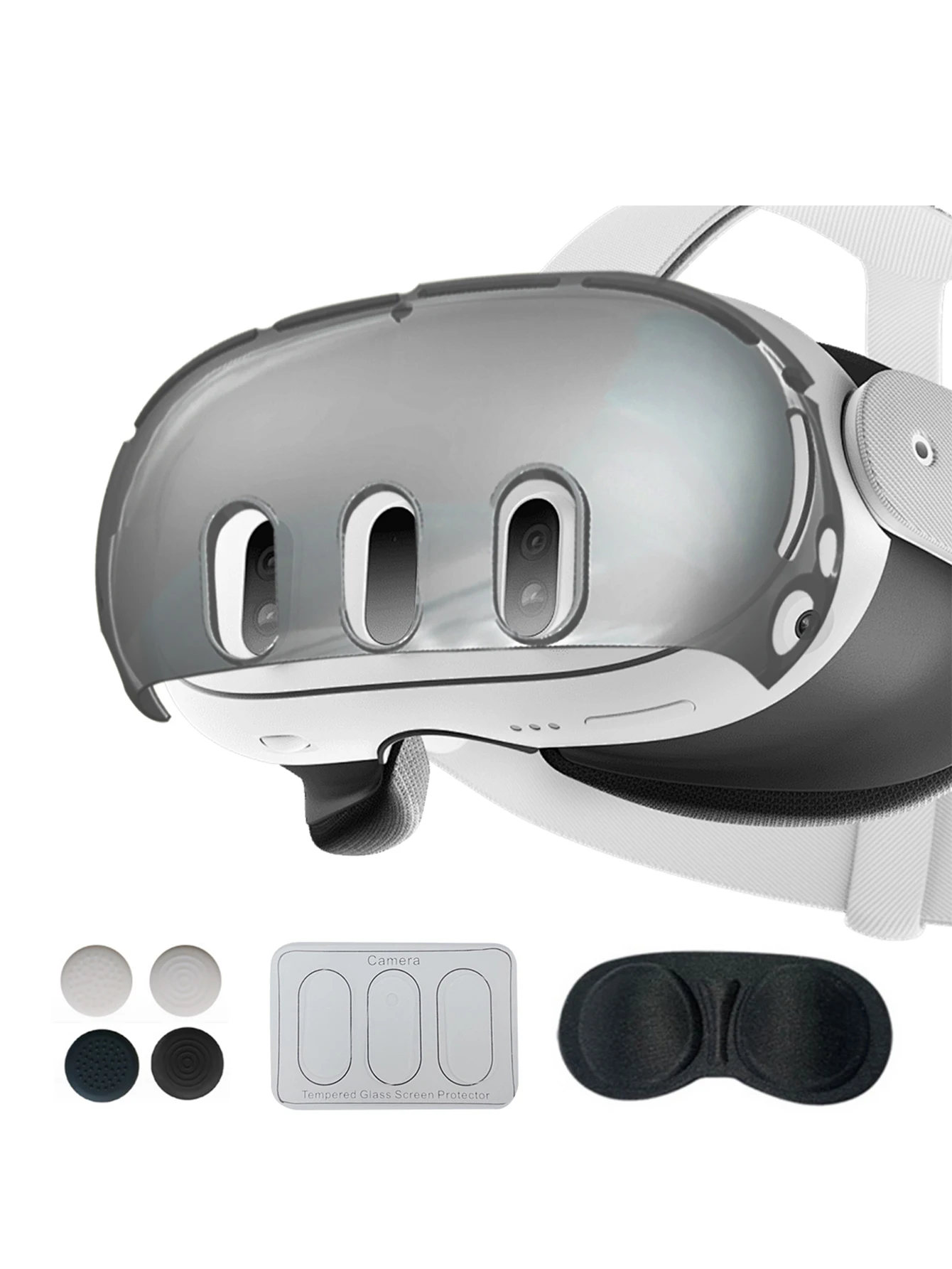 Para Meta Quest 3 auriculares Q 3 Host funda de cristal cubierta de lente película templada tapa basculante protección fuerte accesorios VR - imagen 2