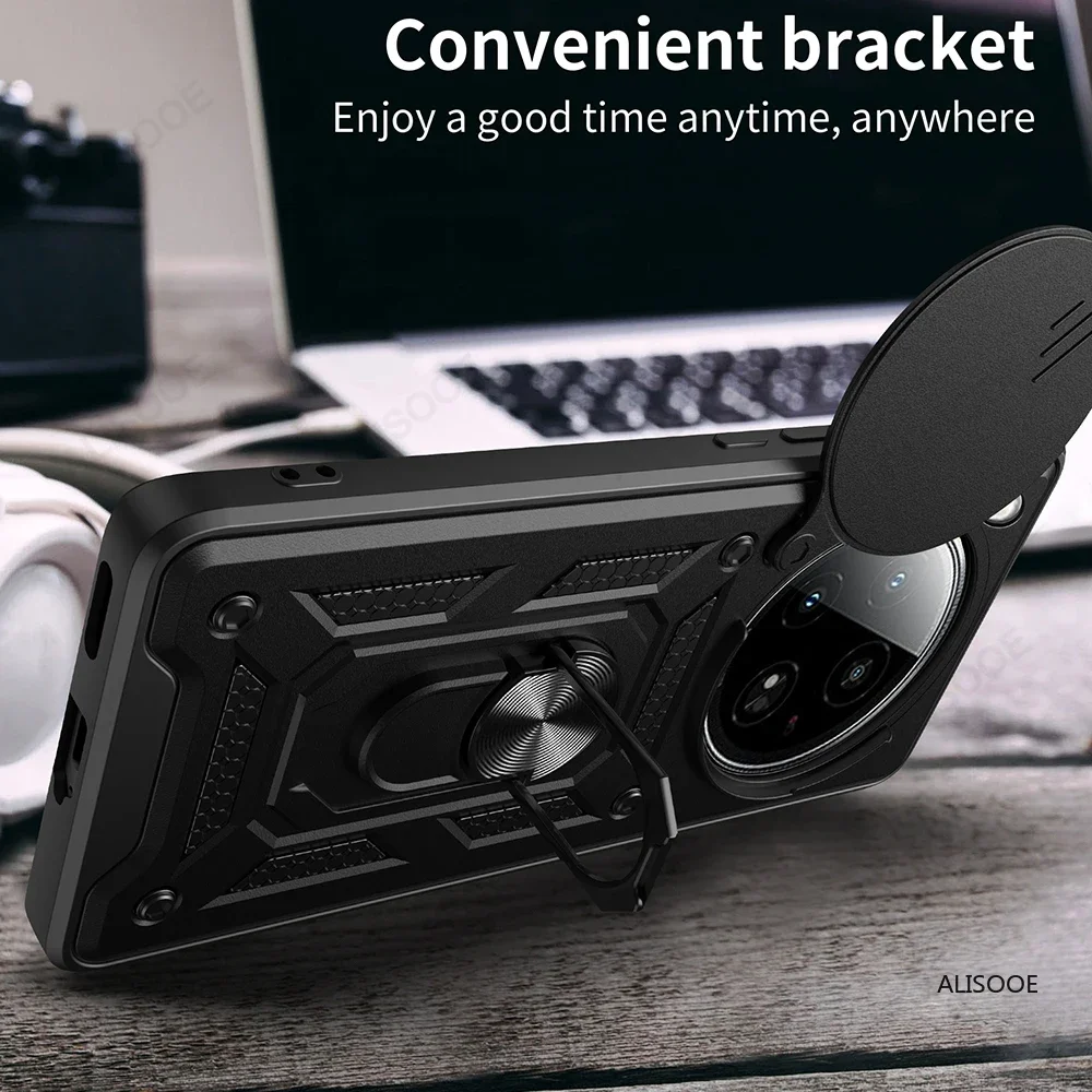 Armadura Funda para OPPO Find X8 Pro Funda deslizante Cámara anillo de protección soporte contraportada para OPPO Find X8 5G Capa - imagen 5