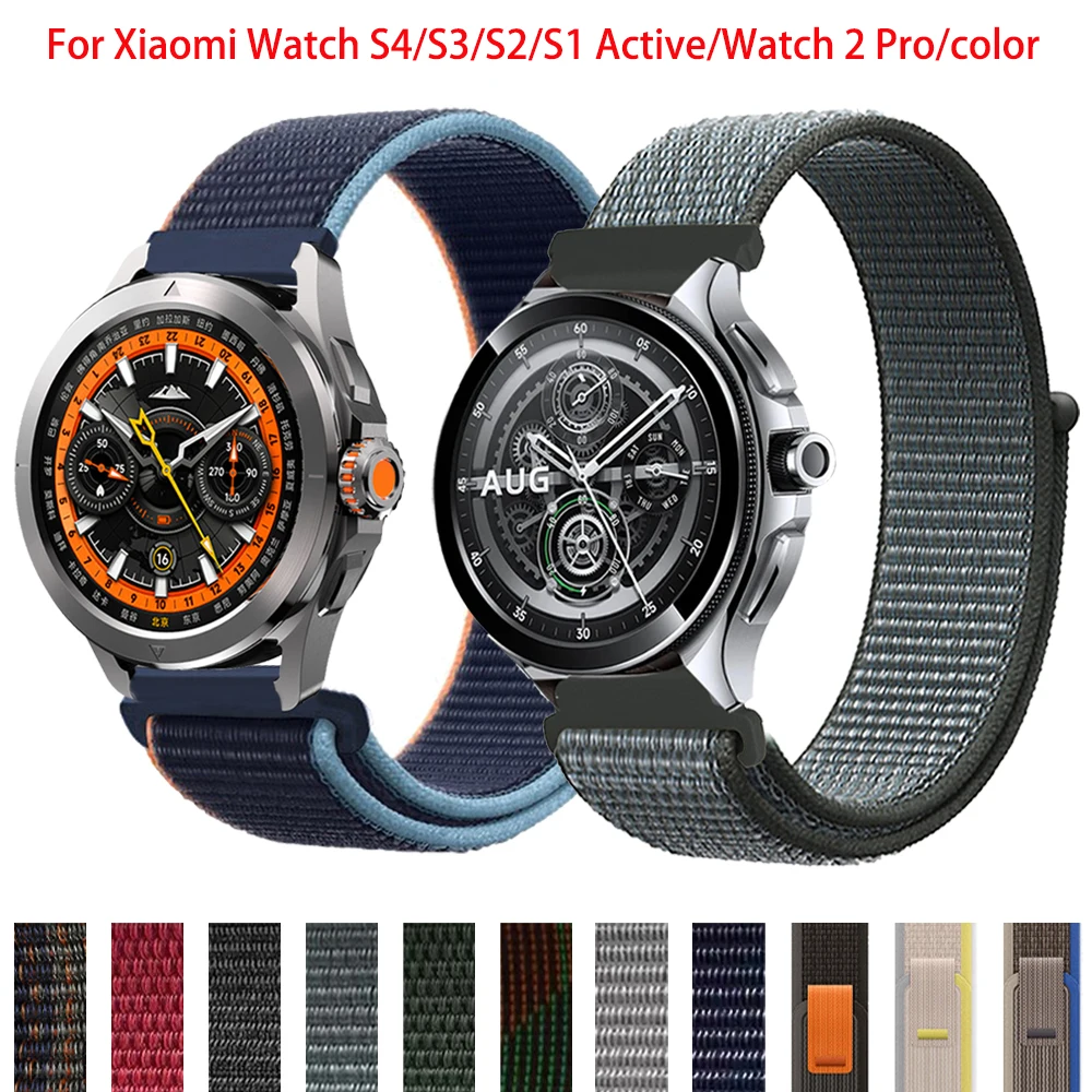 Correa de nailon de 22mm para Xiaomi Watch S4/S3/S2/S1 Active/Pro/Mi Watch 2 Pro/Color 2 correa de reloj para Xiaomi amazfit balance Correa deportiva - imagen 2
