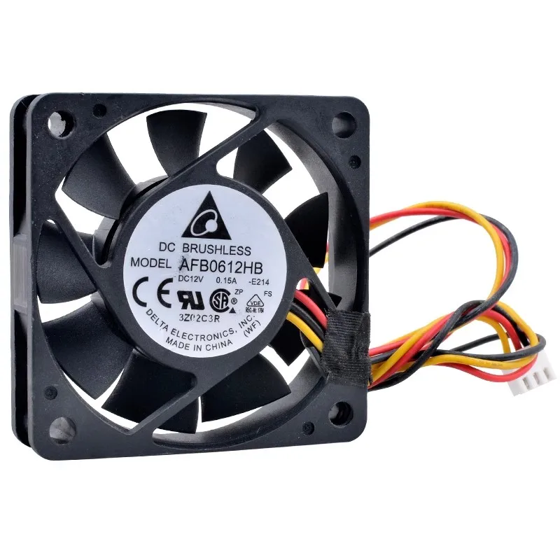 Nuevo original AFB0612HB 6cm 6015 12V 0.15A fuente de alimentación de tres cables doble rodamiento de bolas ventilador de refrigeración silencioso - imagen 4