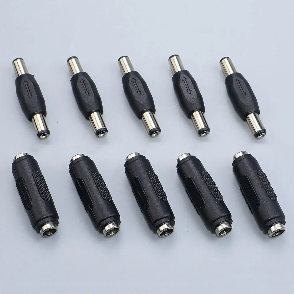 JCD 5,5mm * 2,1mm conector de alimentación CC macho hembra 5,5x2,1mm adaptador Jack para cámara de seguridad CCTV adaptador de tira LED - imagen 4