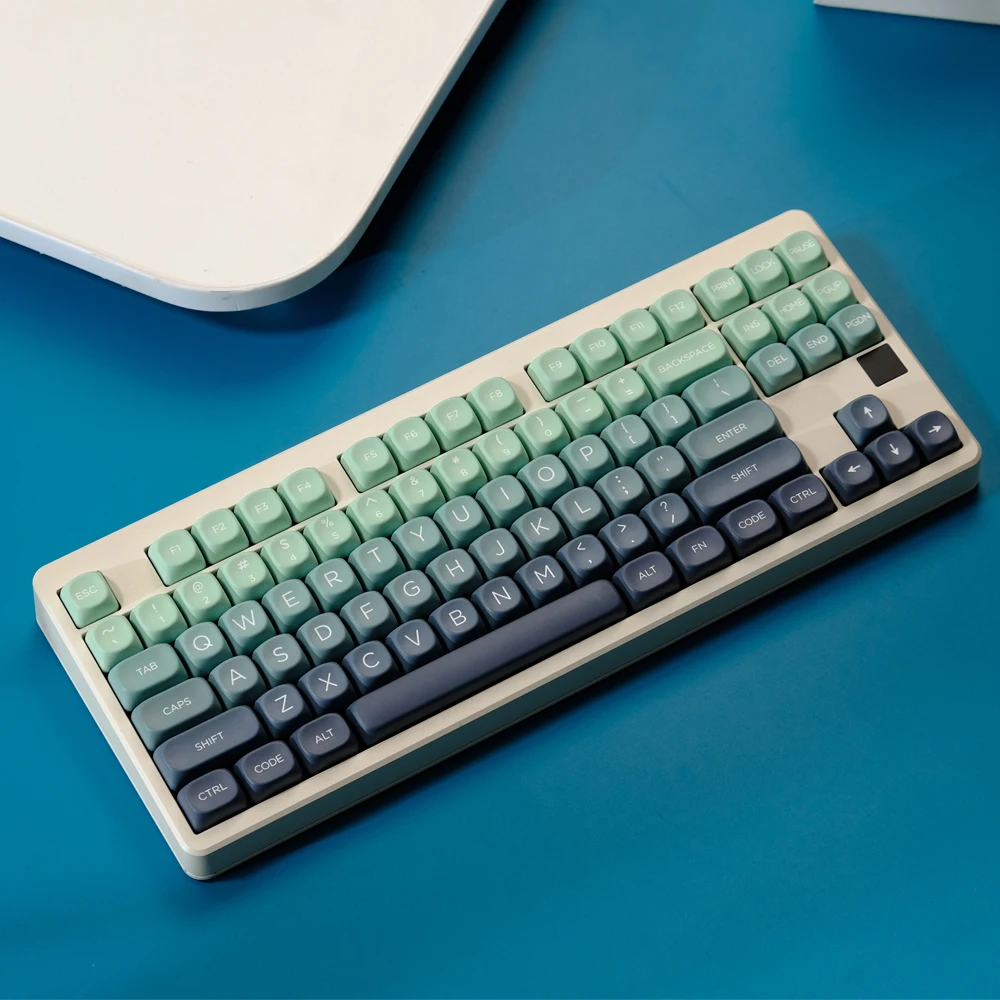 Juego de teclas con gradiente verde botánico de 126 teclas, teclas de perfil MOA, teclas de sublimación de tinte PBT para teclado mecánico MX Switch - imagen 5