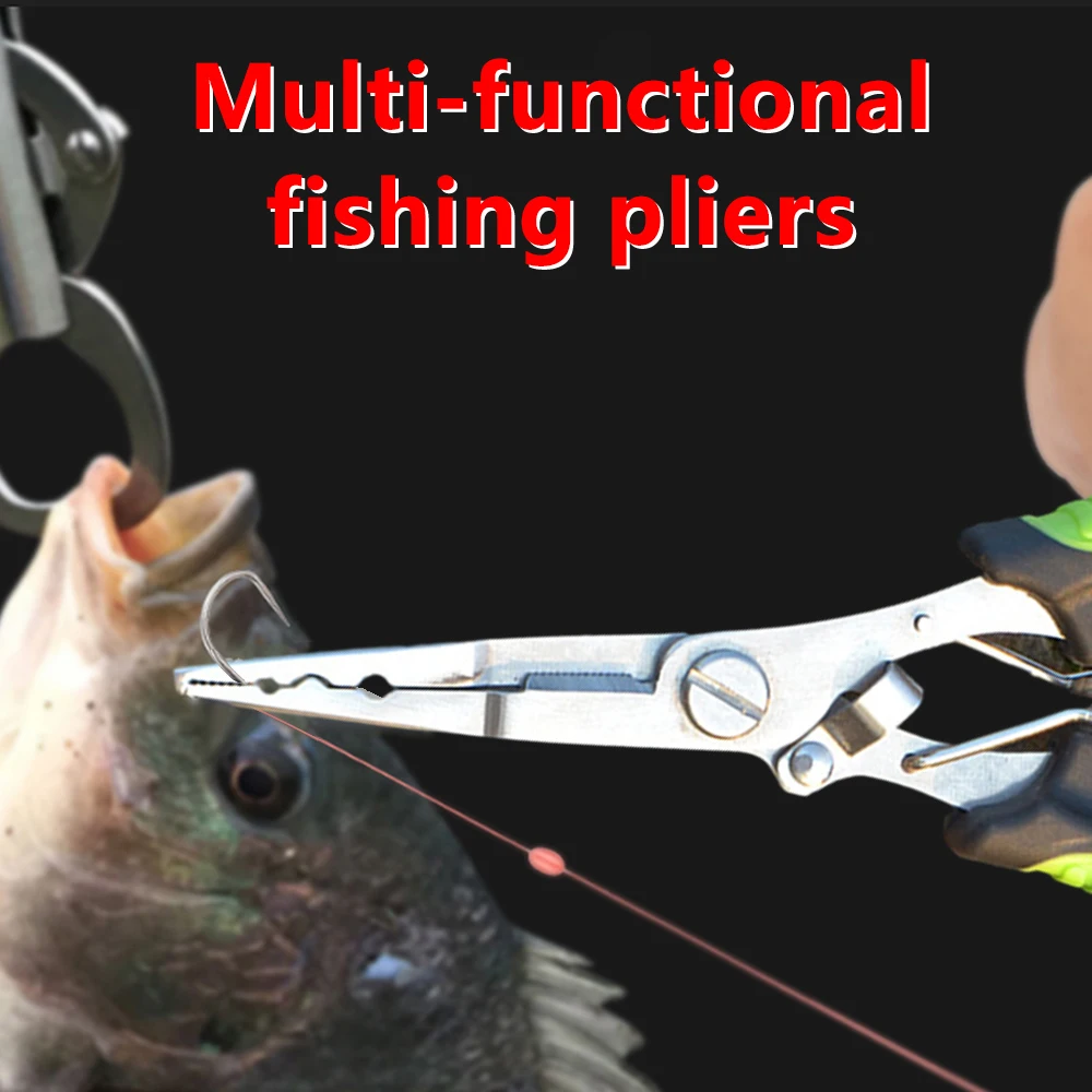 Alicates para pescado, ergonomía, antideslizantes, de alta resistencia, corte multifuncional, línea de pesca, anzuelos atados, alicates, equipo de pesca - imagen 4