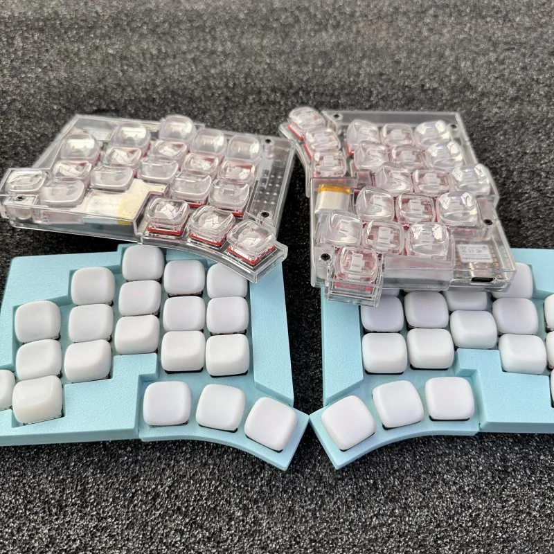 【Ventas calientes】 Teclado dividido inalámbrico TOTEM 3X6 ZMK intercambio en caliente personalizado Bluetooth/con cable Kailh Choc V1 teclado ergonómico de perfil bajo - imagen 3