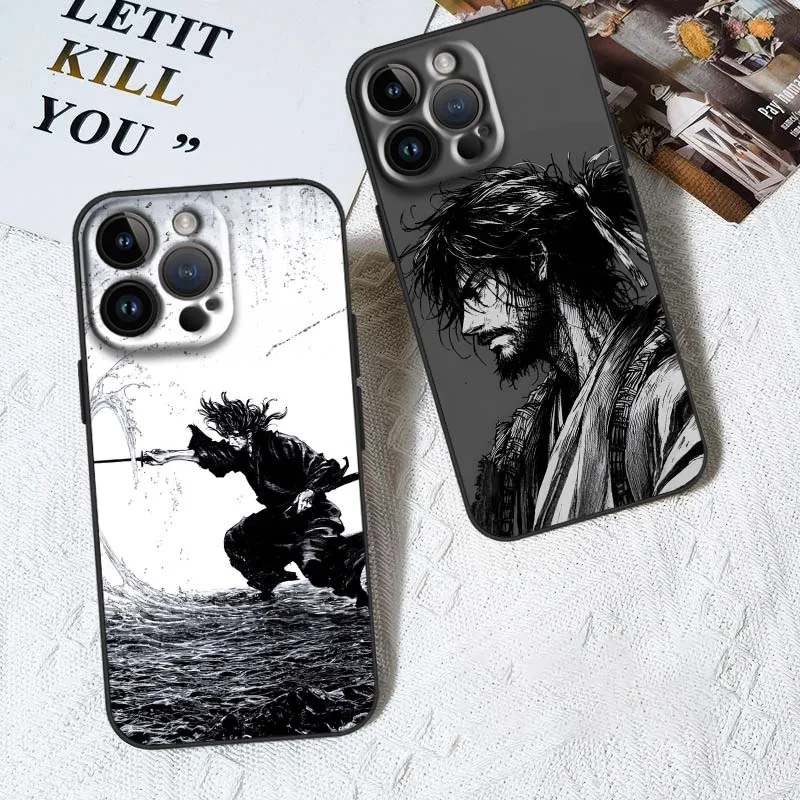 Funda Vagabond Samurai para Apple iPhone 12 11 8 7 6 6S XS XR X SE Mini Plus Pro Max funda de teléfono negra - imagen 5