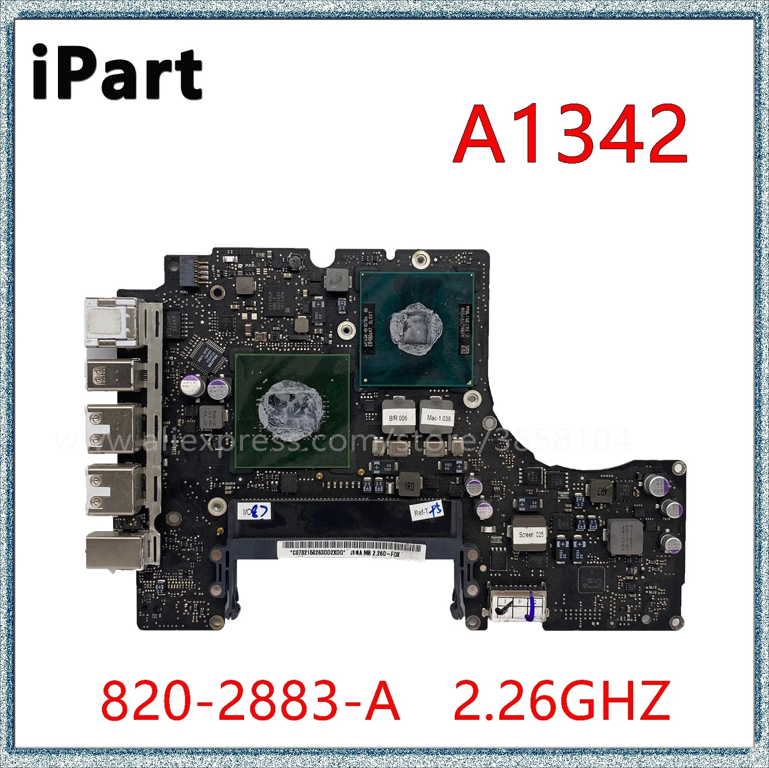 Para placa lógica A1342 2009 Macbook 13 "placa base 2,26 GHz P7550 820-2883-A 2009 2010