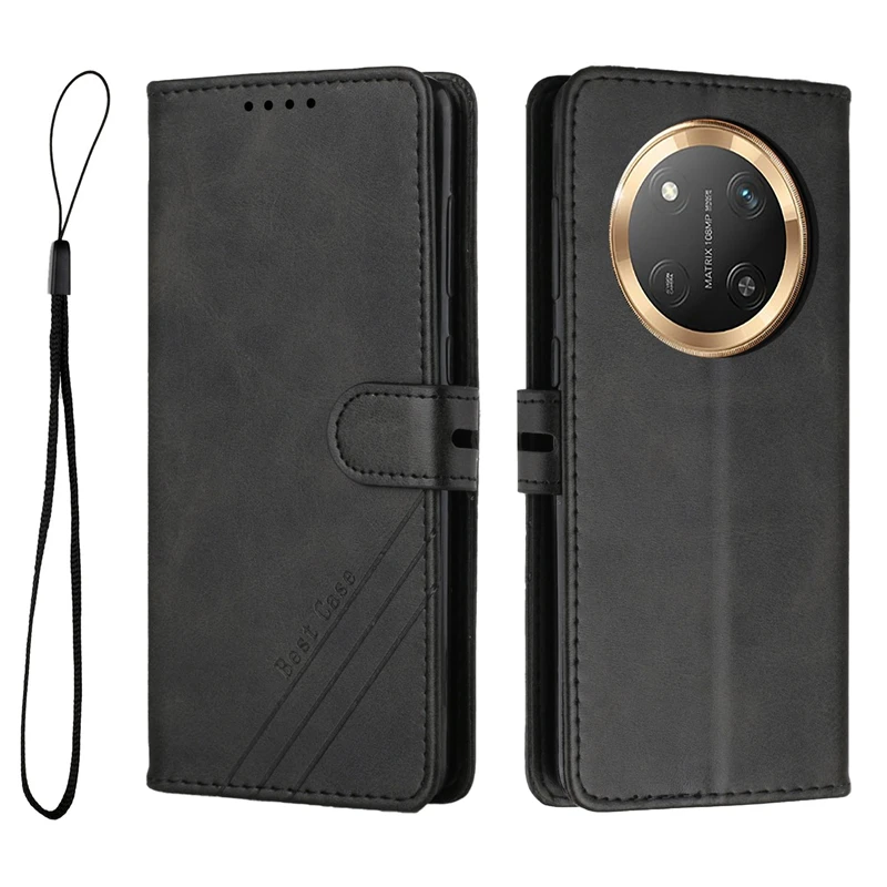 Para Honor Magic 7 Lite Funda de cuero con tapa para Coque Honor Magic7 lite Magic 7 6 Pro 6Lite funda de teléfono tipo billetera magnética - imagen 3