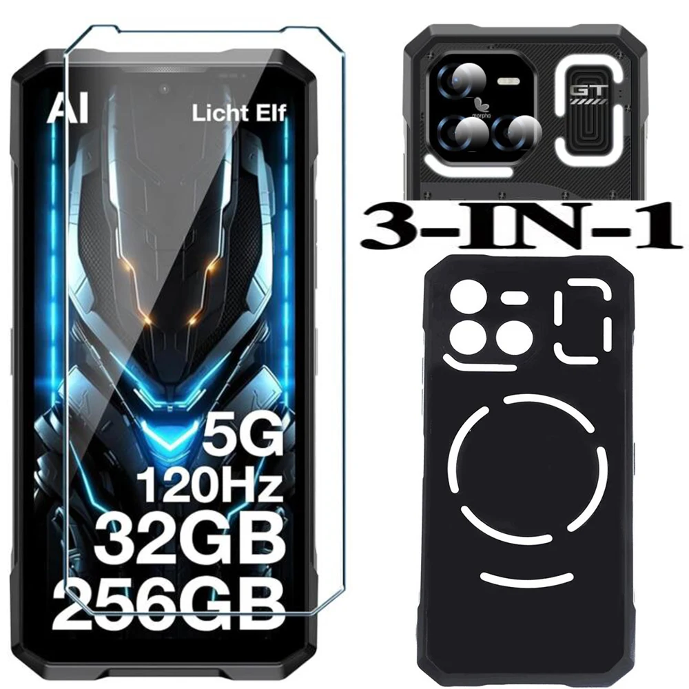 Funda protectora de vidrio para DOOGEE Blade GT Ultra 5G, Protector de pantalla de vidrio templado para DOOGEE Blade GT, película para teléfono