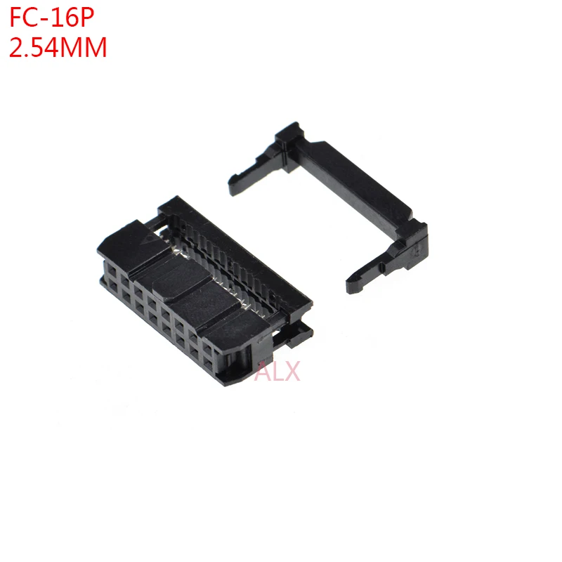 10 Uds fc-16p Idc paso de enchufe 2,54mm Jtag Isp conector de doble fila hembra 2x8pin 16pin Fc 16p para cabezal de caja Idc para Cable