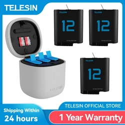 Batería TELESIN GoPro Hero 9-12 1750mAh Impermeable Ranuras TF