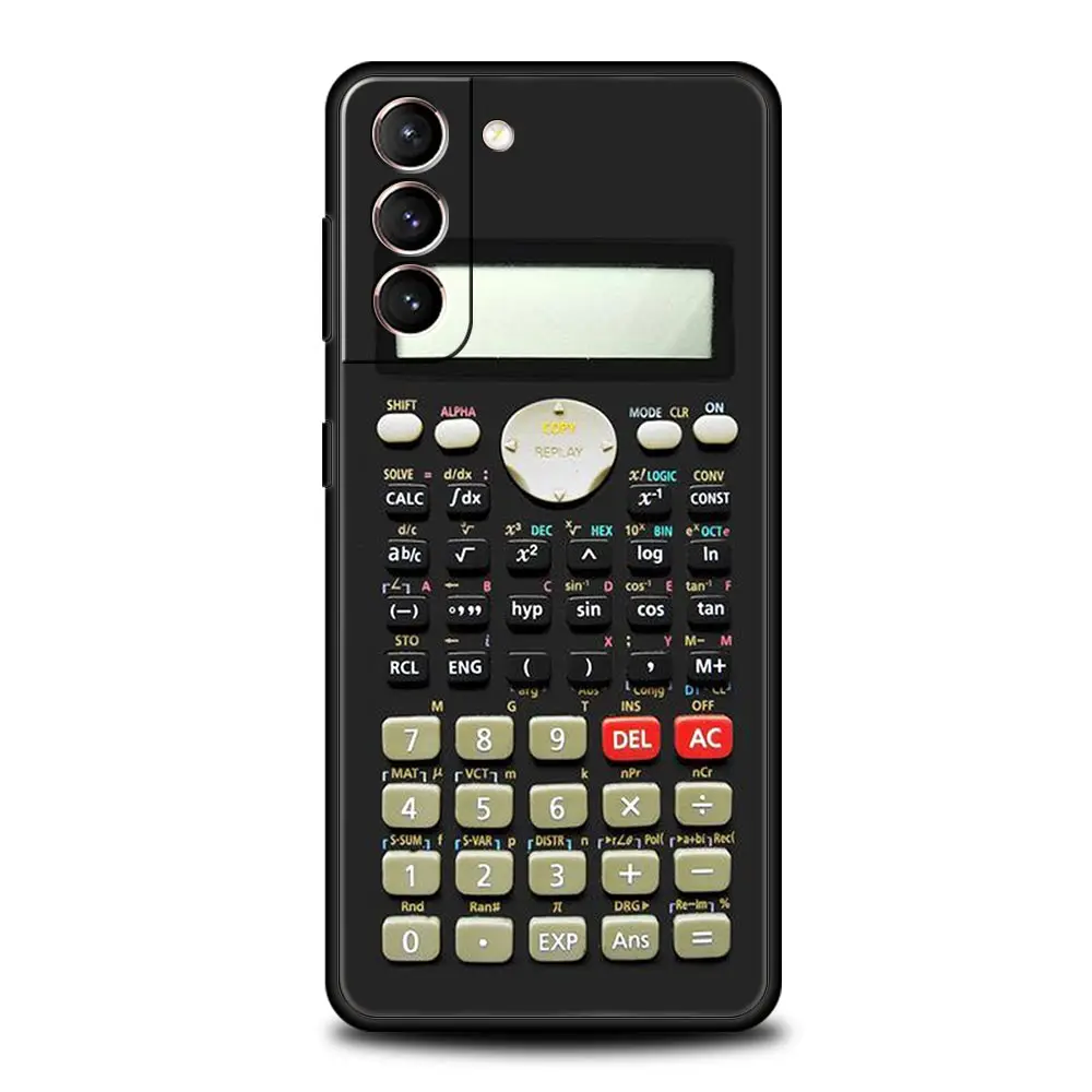 Funda de teléfono con calculadora Retro para Samsung Galaxy S25 S24 S23 S22 S20 Ultra S21 FE 5G S10 Plus S10E, funda suave de TPU - imagen 4