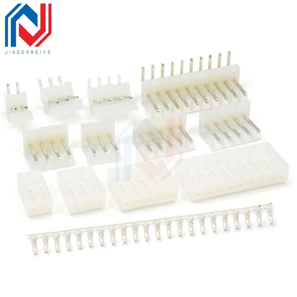 10 juegos de conectores Ch3.96, carcasa de enchufe con espaciado de 3,96mm, aguja recta, Base de aguja curva, Terminal 2P 3P 4P 5P 6P 7P-10P - imagen 4