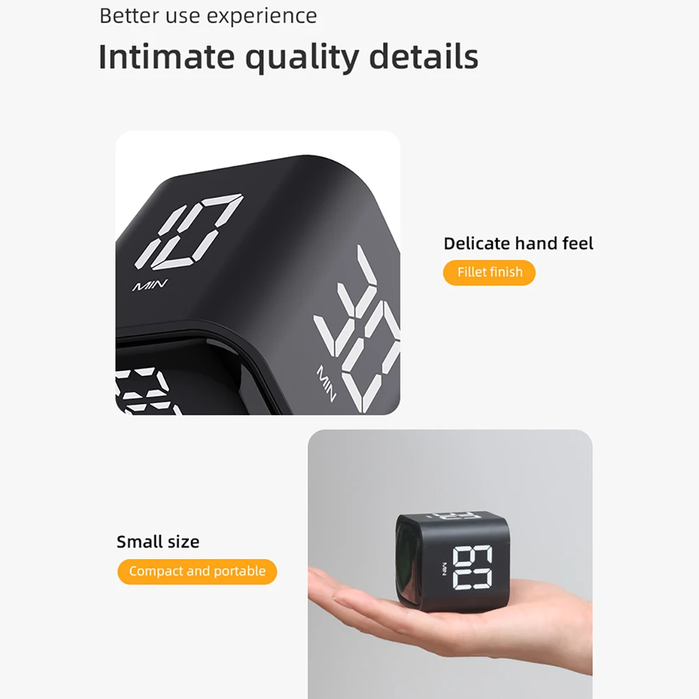 Nuevo Temporizador de detección de gravedad, temporizador de cocina visualizado, temporizador electrónico de cuenta atrás, dispositivo de recordatorio de tiempo para estudiantes, timbre de vibración - imagen 5