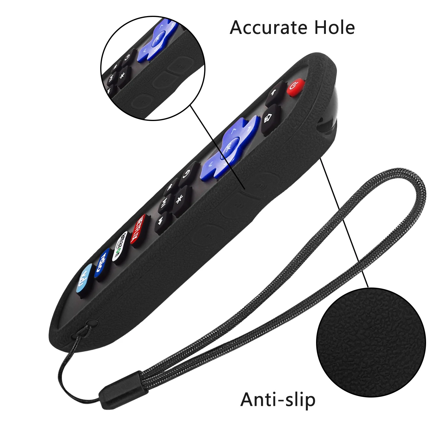 Funda protectora de silicona a prueba de golpes, compatible con TCL para Roku TV 3600R RC280, control remoto, fluorescencia antipérdida - imagen 5