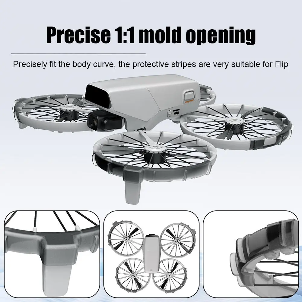 Para DJI Flip cubierta protectora anticolisión cubierta protectora anticolisión tira anticolisión antiarañazos - imagen 4