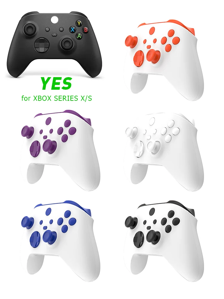Controlador DATA FROG Xbox Series X/S, parachoques RB LB chapados sólidos de Metal, disparadores RT LT, botones ABXY, Kit de Mod de actualización de repuesto - imagen 4