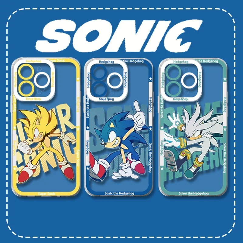 S-sonic Anime funda de teléfono suave para Xiaomi Redmi Note 14 12 11 13 Pro Plus 4G 5G 12S 14S 11S 10S 10 9 9S 12C 13C 14C A3 A4