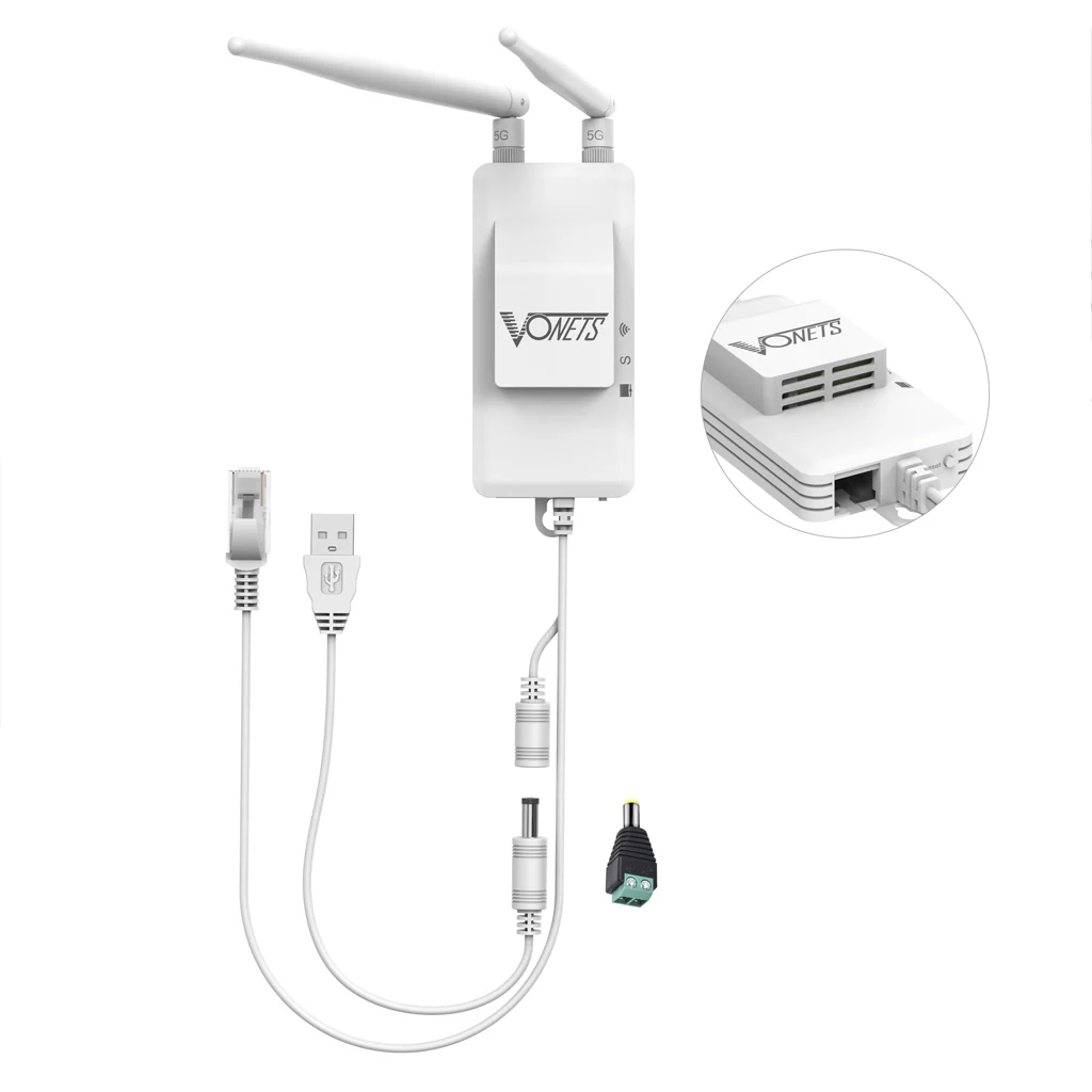 Adaptador WiFi a Ethernet VONETS – Minirrouter 5G Cámaras Vigilancia - imagen 4