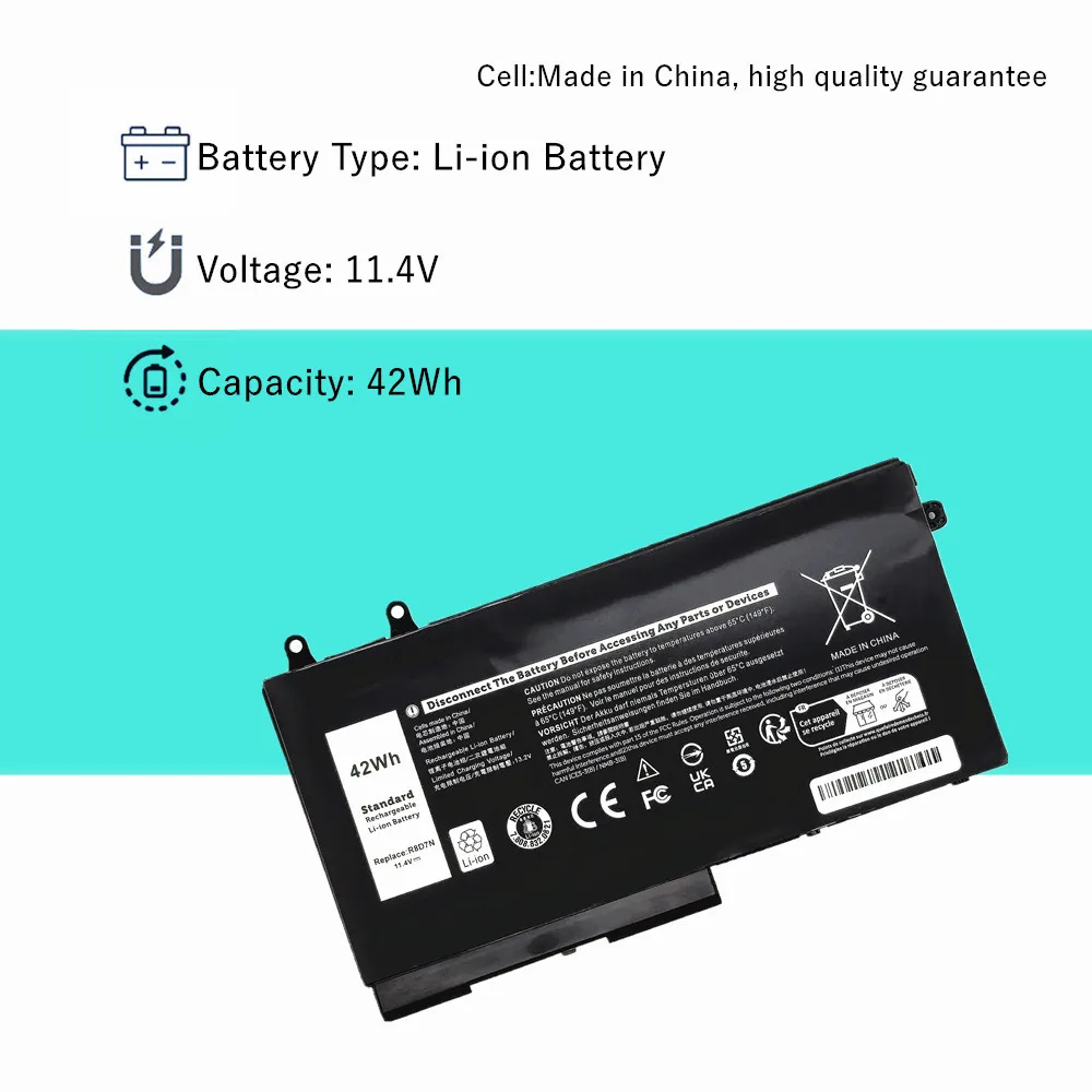 Batería para ordenador portátil R8D7N 4GVMP para Dell Latitude 5400 5500 Inspiron 7590 7591 7791 2 en 1 (sin disco duro de 2,5 ") 1V1XR P84F P84F001 P42E - imagen 3