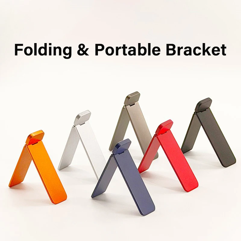 Mini soporte de Metal ultrafino para teléfono, pegatina trasera plegable, soporte de escritorio Invisible, portátil, Universal para teléfono inteligente y tableta - imagen 4
