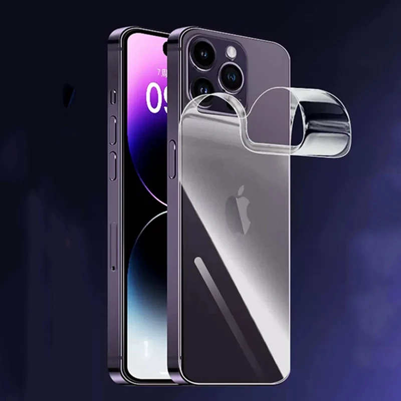 Película de hidrogel resistente a los arañazos y a las huellas dactilares para IPhone 16 Pro Max, película protectora de pantalla lateral trasera, no de vidrio ip16 - imagen 3