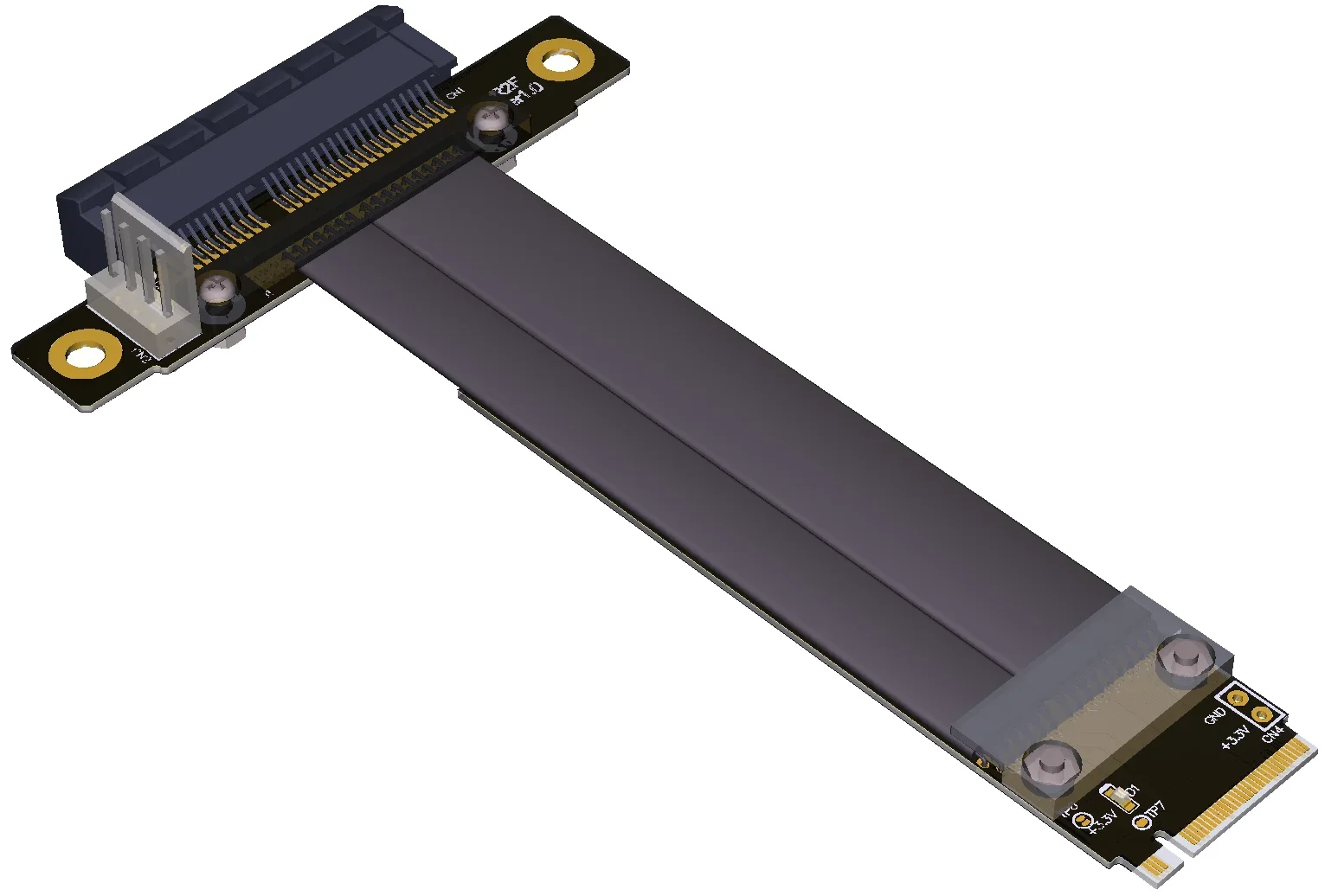 Cable de extensión M.2 NGFF NVMe a PCIE X4 X8 Pci-e 4x M2 a Pci-e X4 para tarjeta de captura de tarjeta de red NVMe SSD tarjeta adaptadora USB - imagen 2