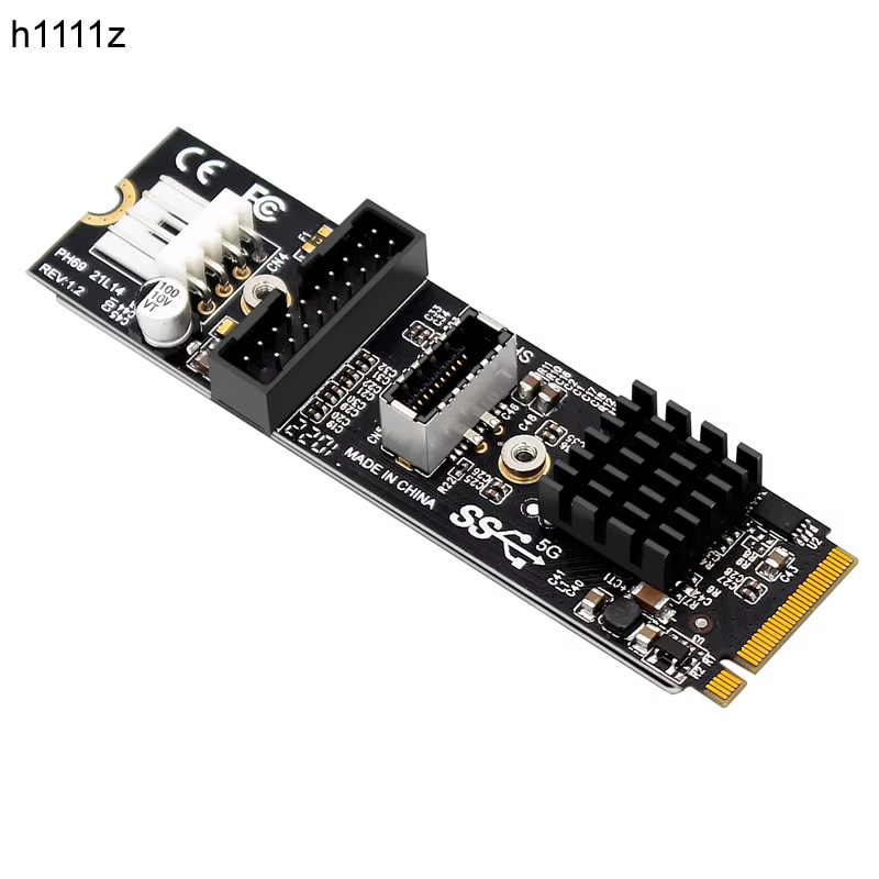 Adaptador M.2 NVMe a USB 3.1 Tipo-E frontal – 2 puertos 10Gbps