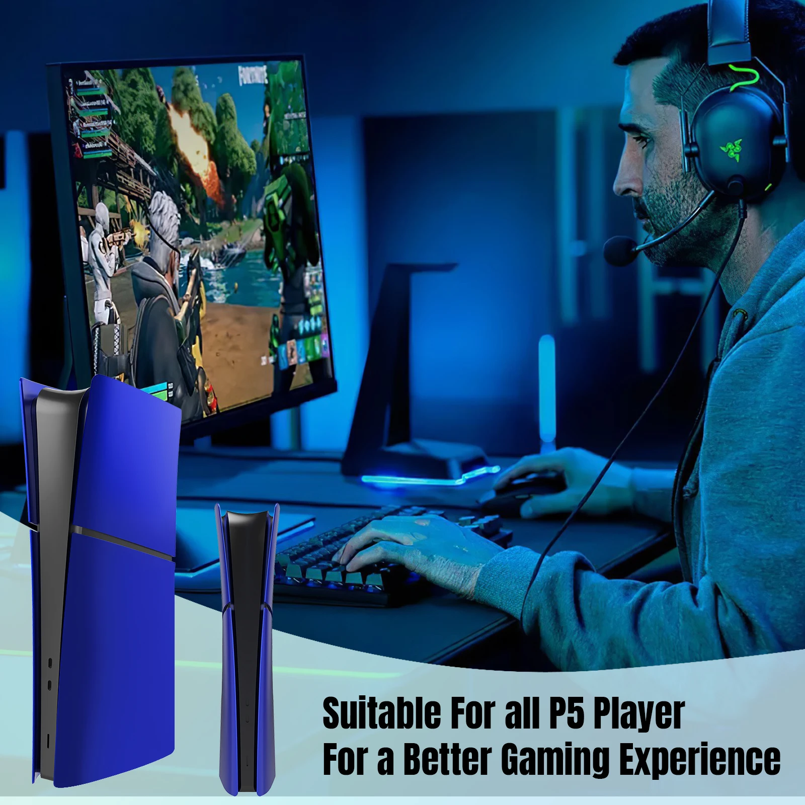 Digital Edition-reemplazo de plástico ABS duro, cubierta de placa frontal delgada PS5, accesorios de funda de piel para Playstation 5, placas delgadas - imagen 4