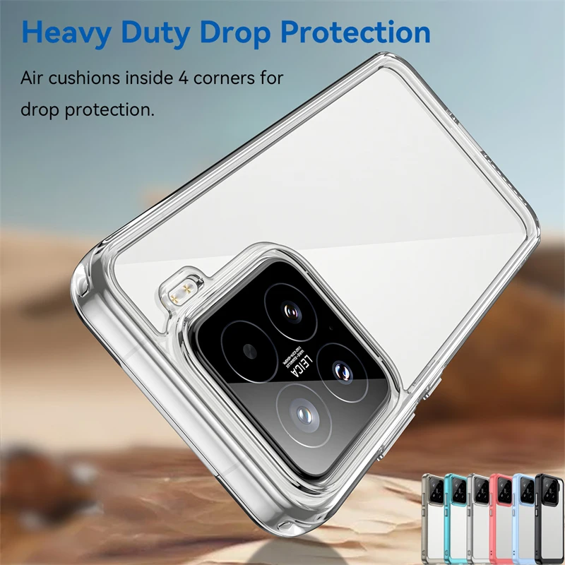 Para Xiaomi 15 funda de lujo de silicona TPU transparente Protector a prueba de golpes funda de teléfono Xiaomi 15 Pro funda Xiaomi 15