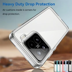 Funda transparente de TPU antigolpes para Xiaomi 15 y 15 Pro