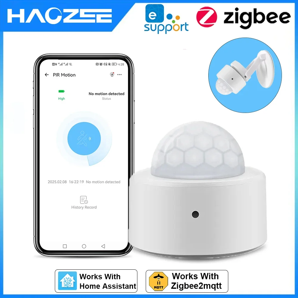 EWelink Zigbee 3,0 Sensor de movimiento Pir inteligente movimiento cuerpo humano Detector infrarrojo Sensor de alarma de seguridad funciona con asistente de hogar