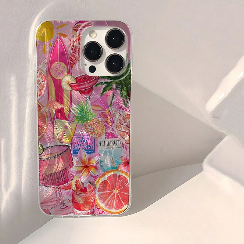 Juice Orange tabla de surf funda de teléfono gráfica para Samsung S25 Ultra 5G funda Galaxy S24 FE S23 Plus S22 A16 A36 A56 A55 A53 A52 - imagen 5