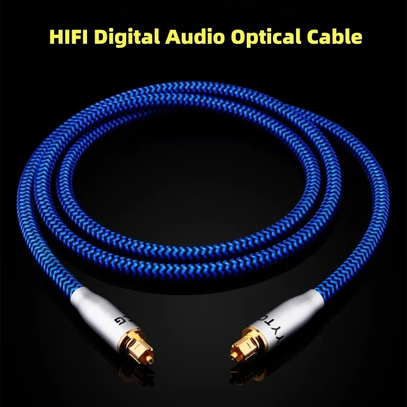 Toslink SPDIF Cable de Audio óptico Digital HiFi para amplificador TV reproductor Blu-ray Xbox 360 Cable de altavoz de sonido 7,1 Cable de fibra azul - imagen 2