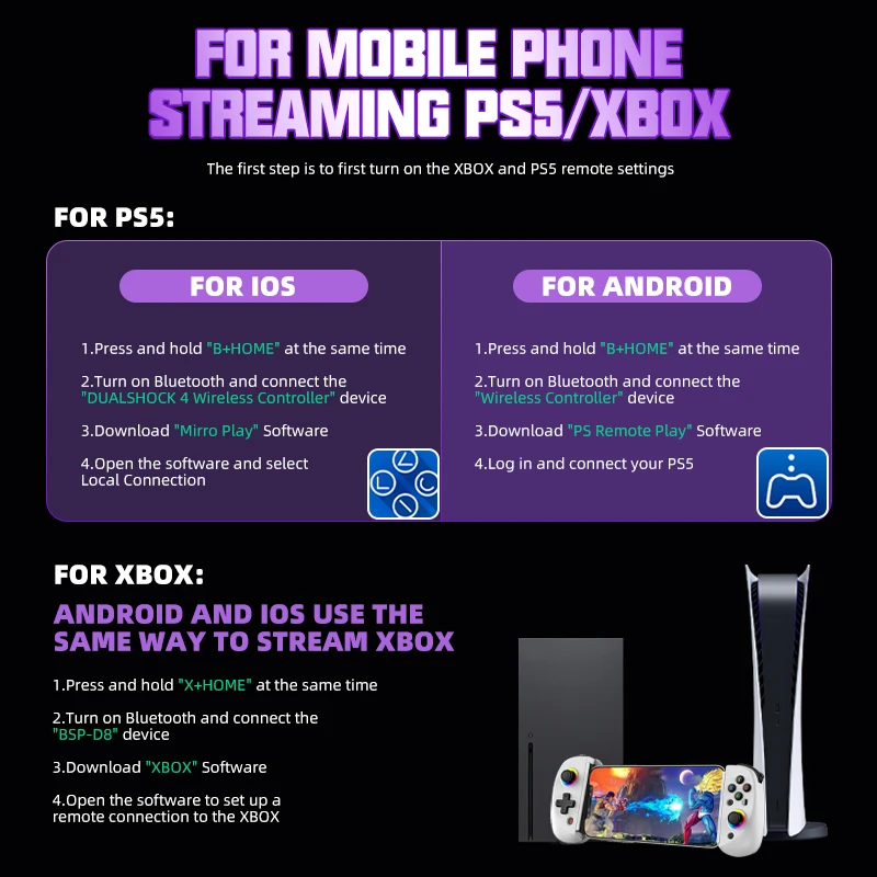 VILCORN D8 Gaming Dual Hall controlador RGB Flexible Streaming Gamepad para tableta Android PS4 Switch PC Joystick - imagen 4