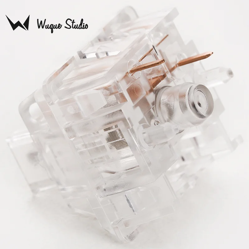 Interruptor Wuquestudio WS, carcasa de PC completamente translúcida, vástago de nailon, retroalimentación lineal, 35 uds, teclado mecánico personalizado Fot - imagen 3