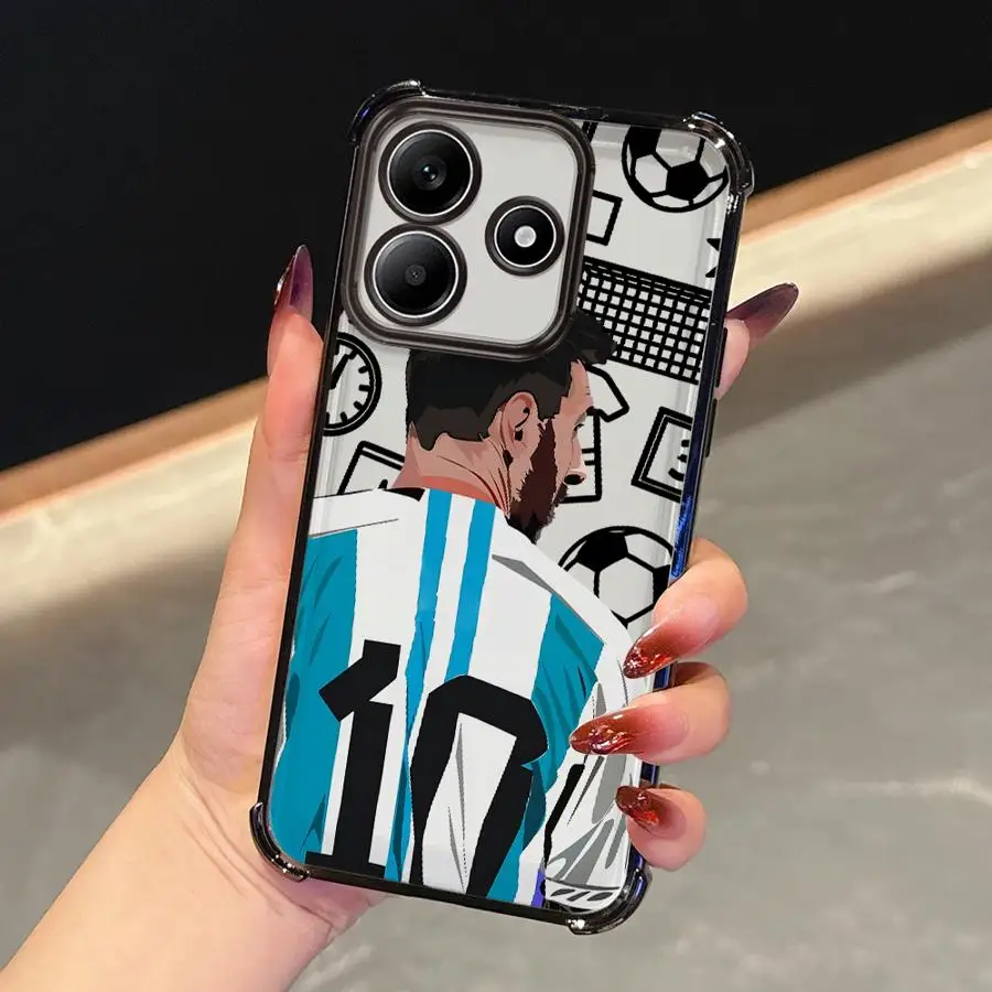 Funda de teléfono con cubierta suave con número de fútbol de dibujos animados para Redmi Note 11s 9S 11 12 13 10 Pro 10 Lite 10s 14 Pro Plus - imagen 5