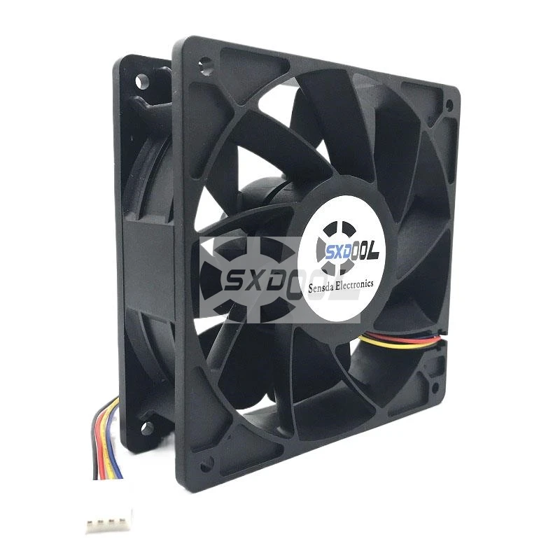 Ventilador de alta velocidad 12038 ventilador de refrigeración D12BM-12D 12038 12V 2.3A, 6000RPM, conector PWM de 4 pines para Antminer Bitmain S7 S9 - imagen 2