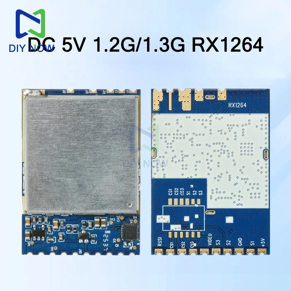 Módulo receptor de vídeo FM RX1264 1,2G/1,3G módulo de transmisión de imagen FPV inalámbrico analógico módulo receptor de transmisión de Audio y vídeo
