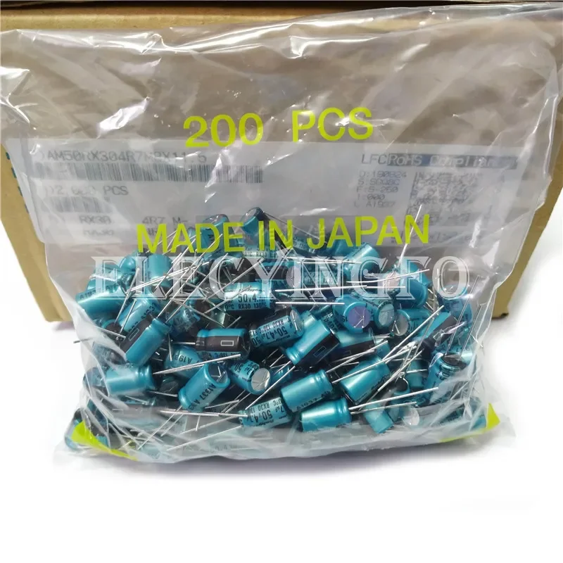 50V4.7UF RX30 8X11.5 Original Rubycon 50RX304R7M8X11.5 4.7uF 50V Condensador electrolítico de aluminio 130 ℃ Para fuente de alimentación - imagen 2