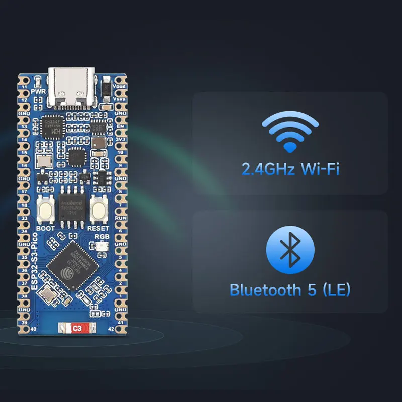 ESP32-S3 Placa de desarrollo Pico ESP32-S3R2 dual-core 2,4 GHz WiFi BTLE5 CH343/CH334 chip Internet de las cosas 2MB PSRAM 16MB Flash - imagen 4