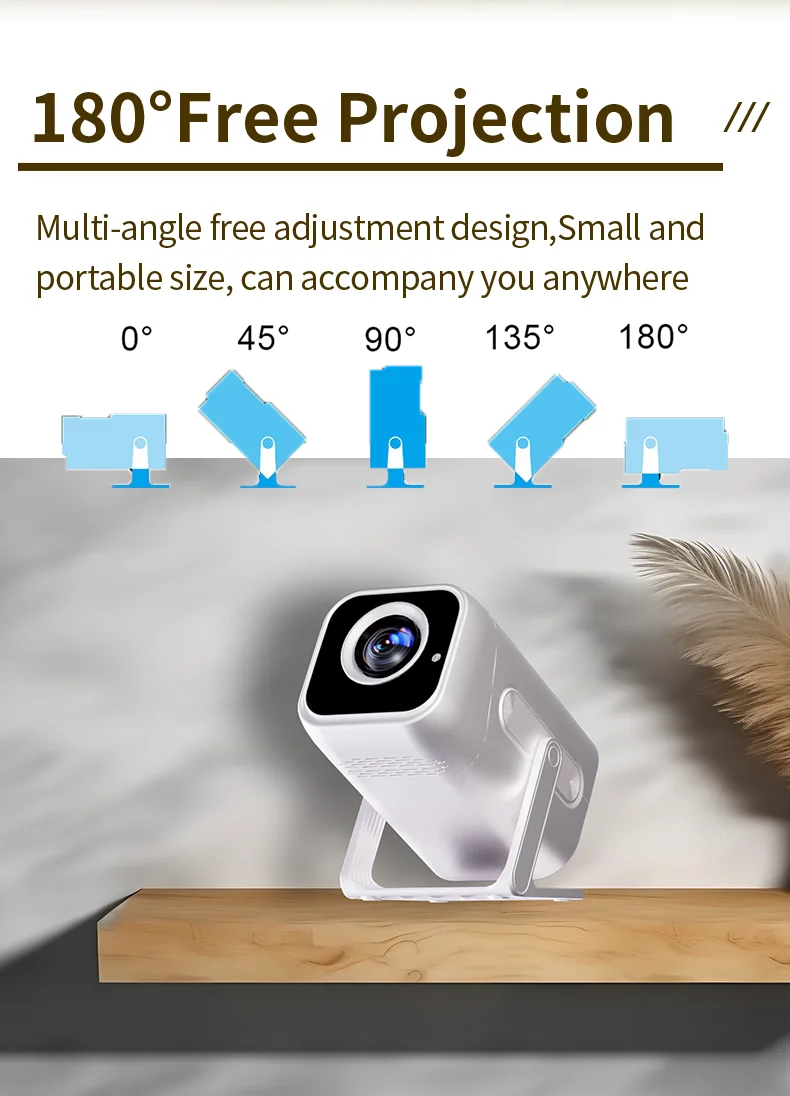 Proyector XH269 Android 13 T950S Led película Dual WIFI BT 4K nativo 1080P Android proyector de vídeo de cine en casa - imagen 3