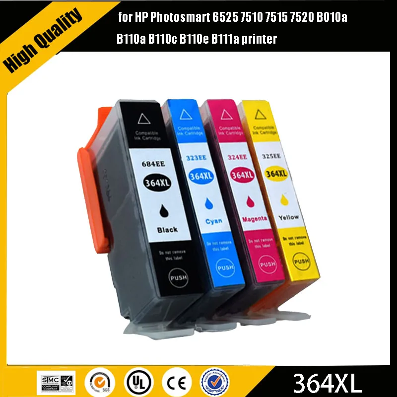 Cartuchos de tinta para impresora HP, recambio de tinta Compatible con HP364, 364, 364XL, HP Photosmart 5520, 6510, 6520, 7510, B109, B110, B209, C310, C410, 4/5 unidades