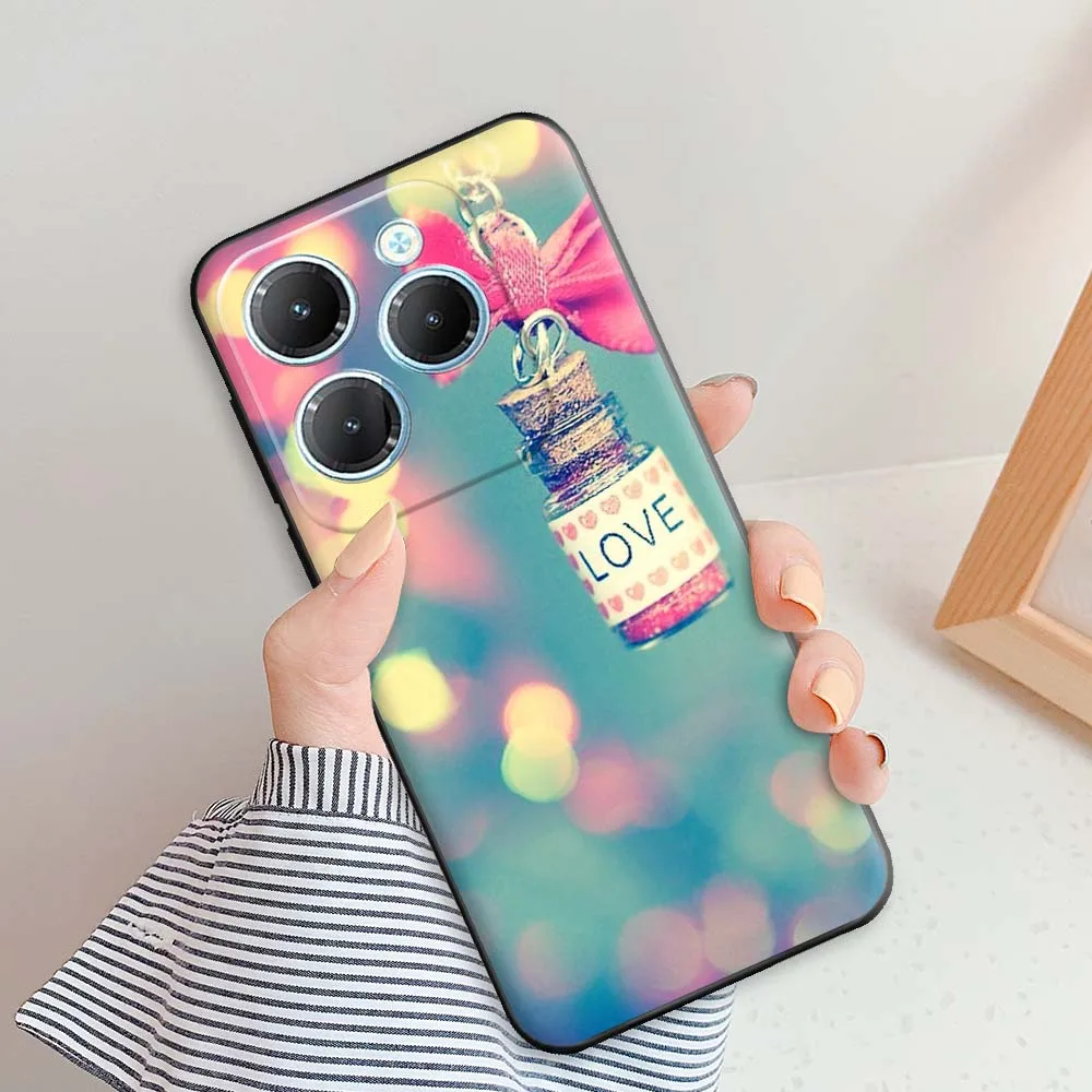 Funda de silicona suave con borde negro para Infinix, carcasa parachoques para Infinix Hot 40 Pro, 40i - imagen 4