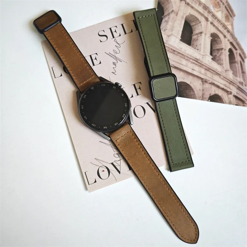 Correa magnética de silicona + cuero de 20mm para Omega X Swatch MoonSwatch pulsera de liberación rápida para pulsera MoonSwatch Correa - imagen 2