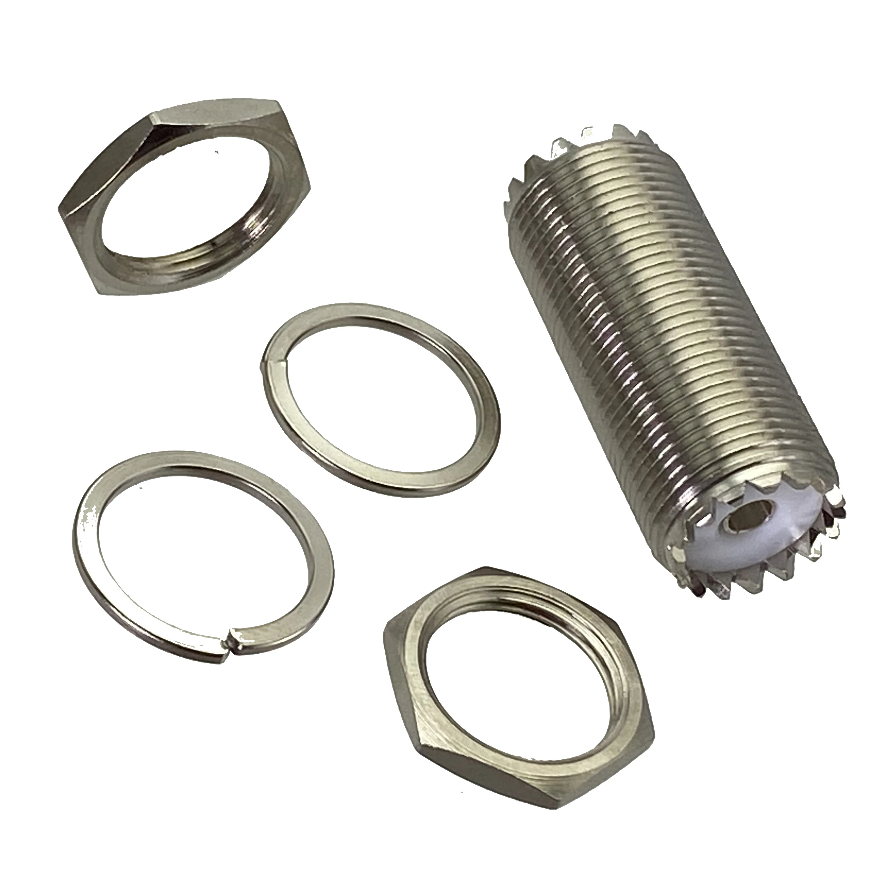 1pce adaptador UHF hembra M16 tuerca mamparo a conector de montaje en panel SO239 jack - imagen 4