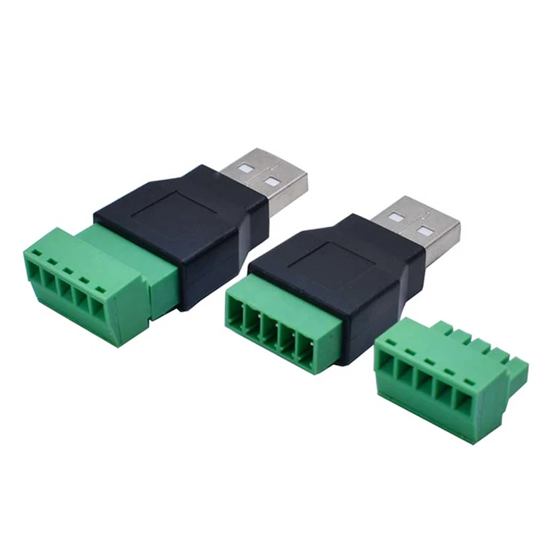 1 Uds USB 2,0 tipo macho hembra giro 5 pines Terminal USB giro Terminal evitar enchufes de soldadura enchufe USB cabeza macho conector de cabeza hembra - imagen 4